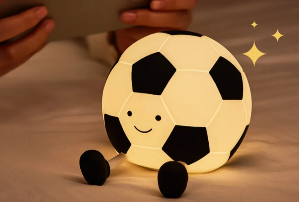 Uppladdningsbar Fotboll Silikon Nattlampa – GlowKick