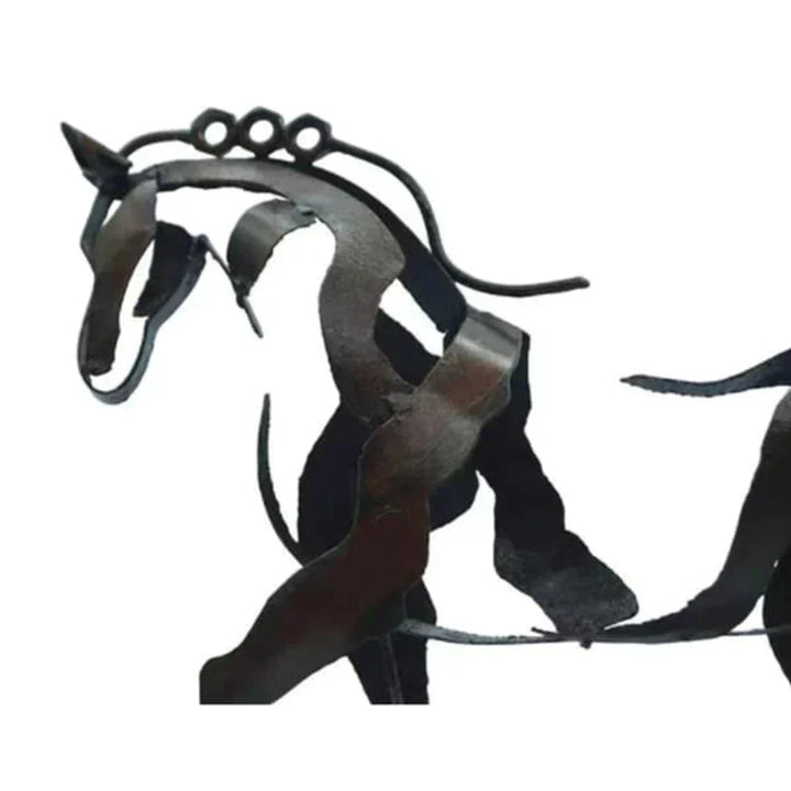 Hästs skulptur - AdonisMetal - Rustik Elegans - Tidlös Dekorativ Bit