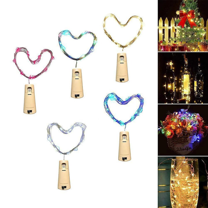 LED Flaska Ljus Kork Natt Ljus DIY Dekor |