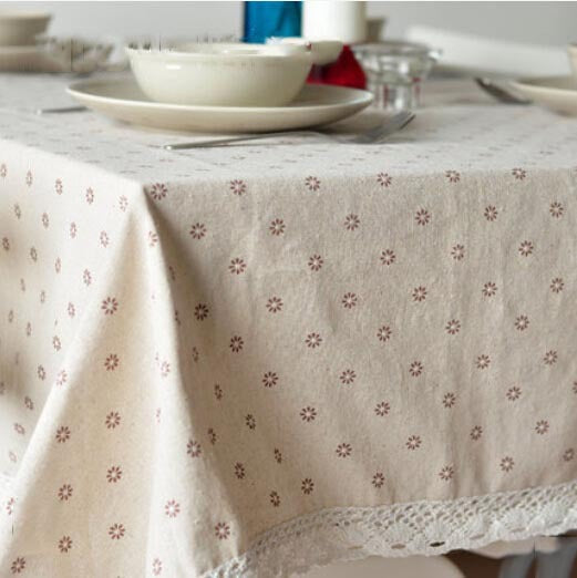 Daisy Print Bomull-Linne Duk