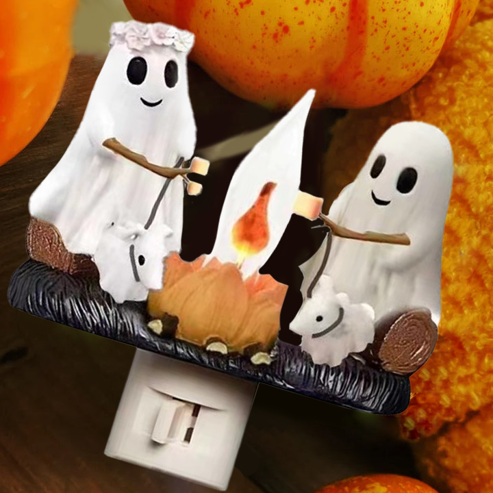 Spökljus med fladdrande nattlampa ️‍
