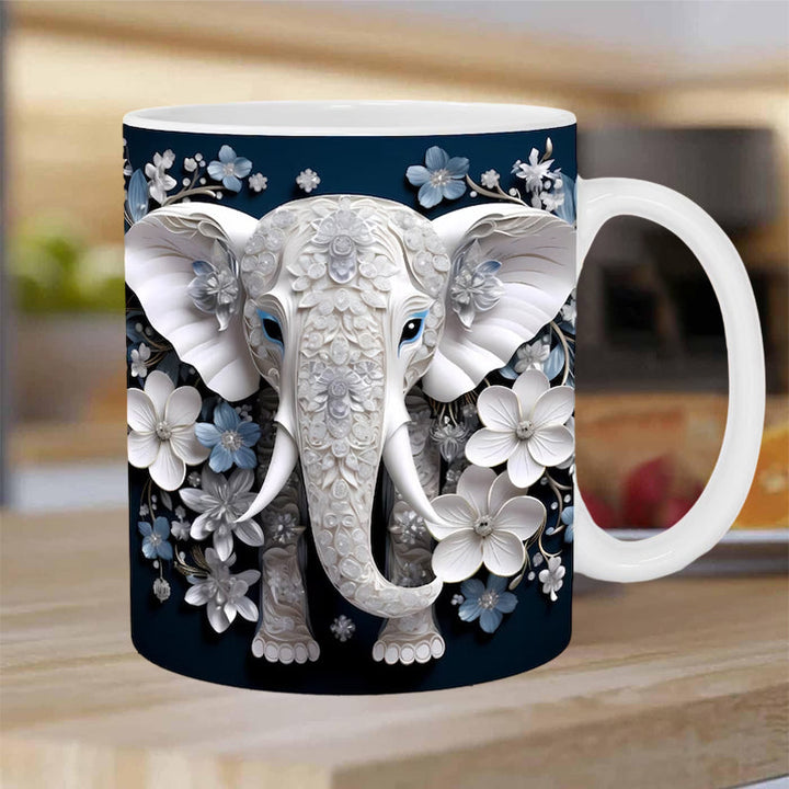 3D Elefant Blomkrus