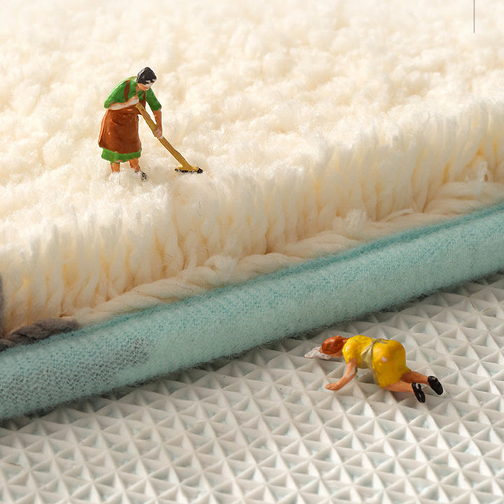 Feblilac Get Naked Vit Golvmatta för Badrum, 50x80cm Badmatta, Plysch Vattenabsorberande, Halkfri Toalettmatta, Konstgjorda Badmattor, Bästa Badmattor