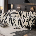 Vilda Randiga Zebra Fleece Sofföverdrag