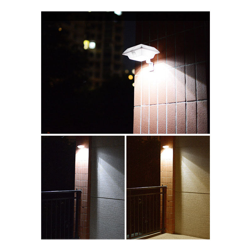 Solenergi UFO-formad design staketlampa LED utomhus vägglampa