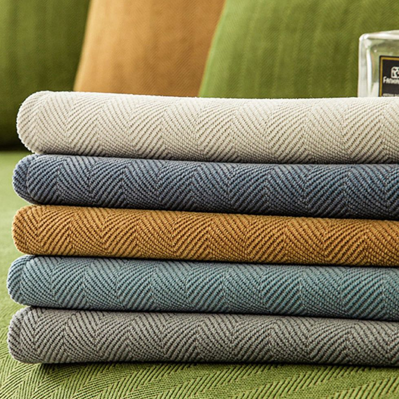 Herringbone Chenille Tyg Möbel Skyddsoffapåse |