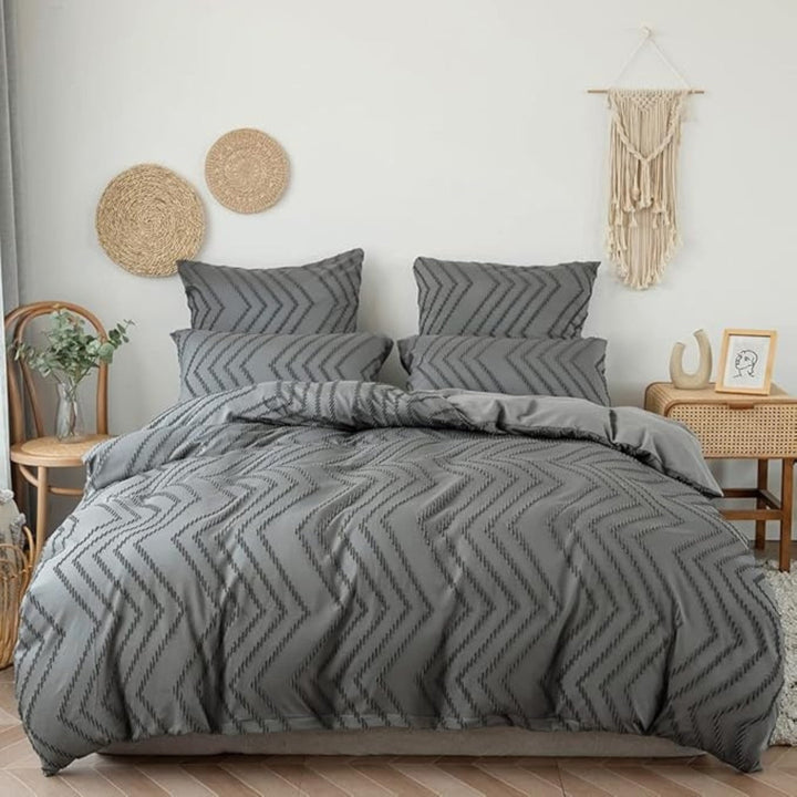 Chevron Plush Quilt Cover | 3 delar Set