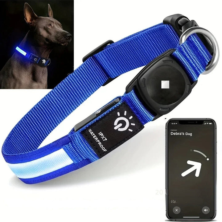 Blinkande Hundhalsband – Vattentätt LED Ljusande Hundhalsband med USB Uppladdningsbart Glöd, Hundhalsband Belysta för Natt Säkerhet, Alla Storlekar