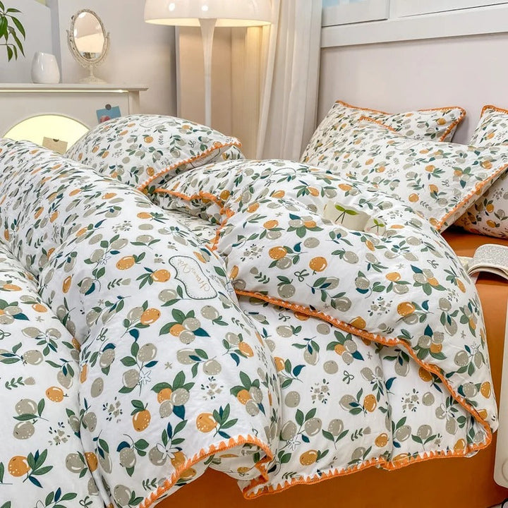 Blossom &amp; Berry Dröm Sängkläder Set 4 delar Blommig Duntäcke