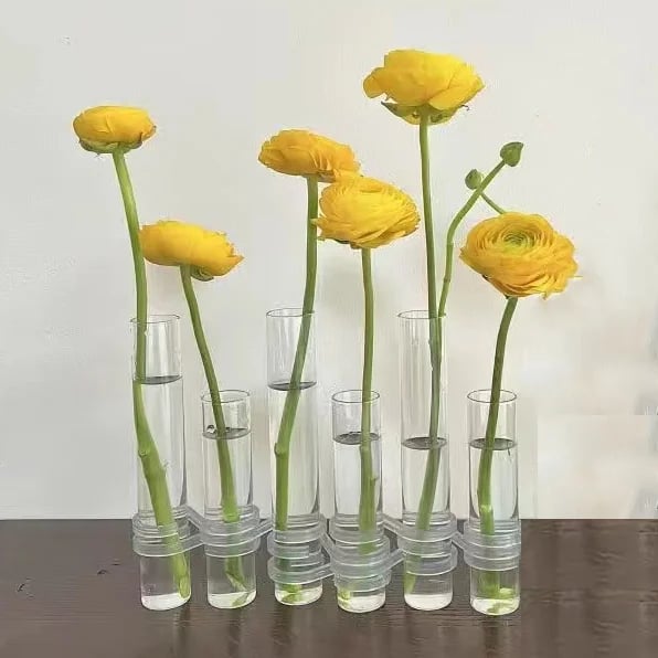 Flexibla Blomvaser med Gångjärn | Modern Glasrörsvas