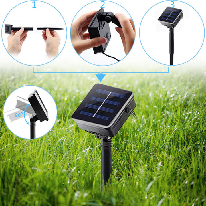 Solenergi Vattendropp Ljussträngar
