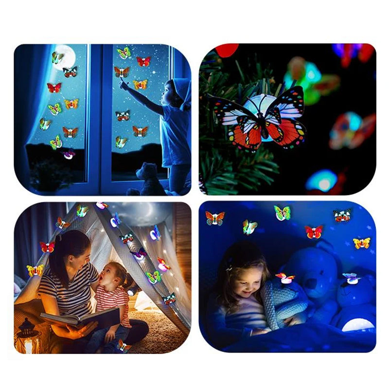 3D LED Fjäril Dekoration Nattlampa