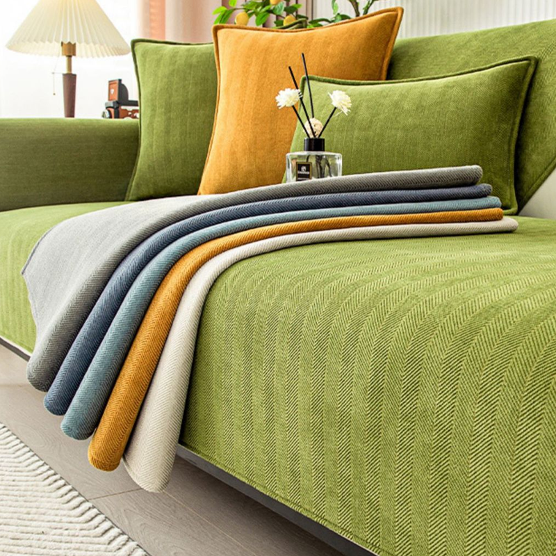 Herringbone Chenille Tyg Möbel Skyddsoffapåse |