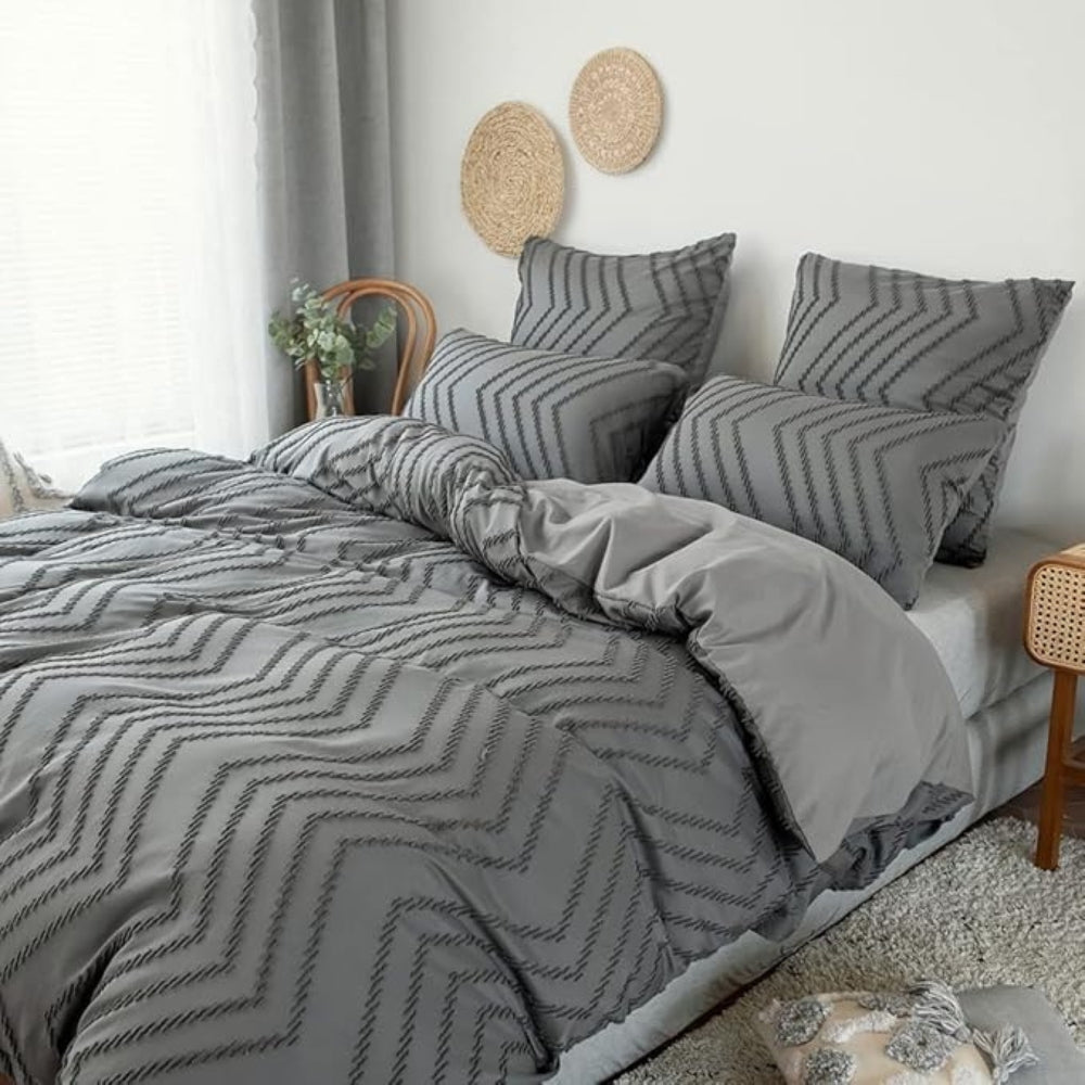 Chevron Plush Quilt Cover | 3 delar Set
