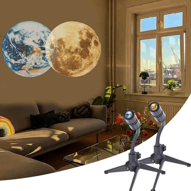 Projektorlampa - EarthGlow - LED jorddesign - Inspirerad nyfikenhet