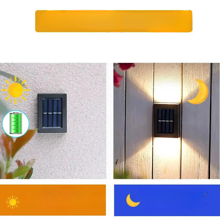 Solenergidriven terrassvägglampa