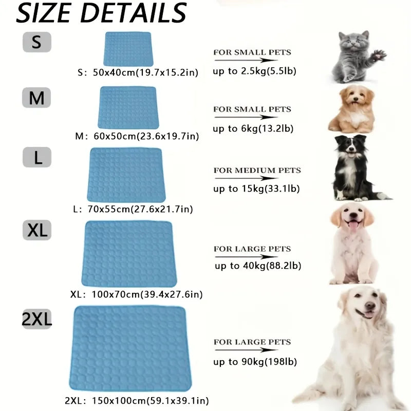 Extra Stor Hund Kylmatta | Sommar Pet Säng för Små &amp; Stora Hundar | Hållbar Filt för Katter &amp; Soffskydd - Is Pad Filt |
