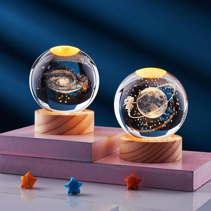 Elegant 3D LED Nattlampa med Glittrande Stjärneffekt