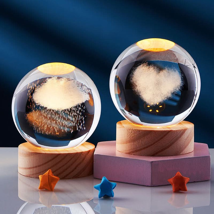 Elegant 3D LED Nattlampa med Glittrande Stjärneffekt