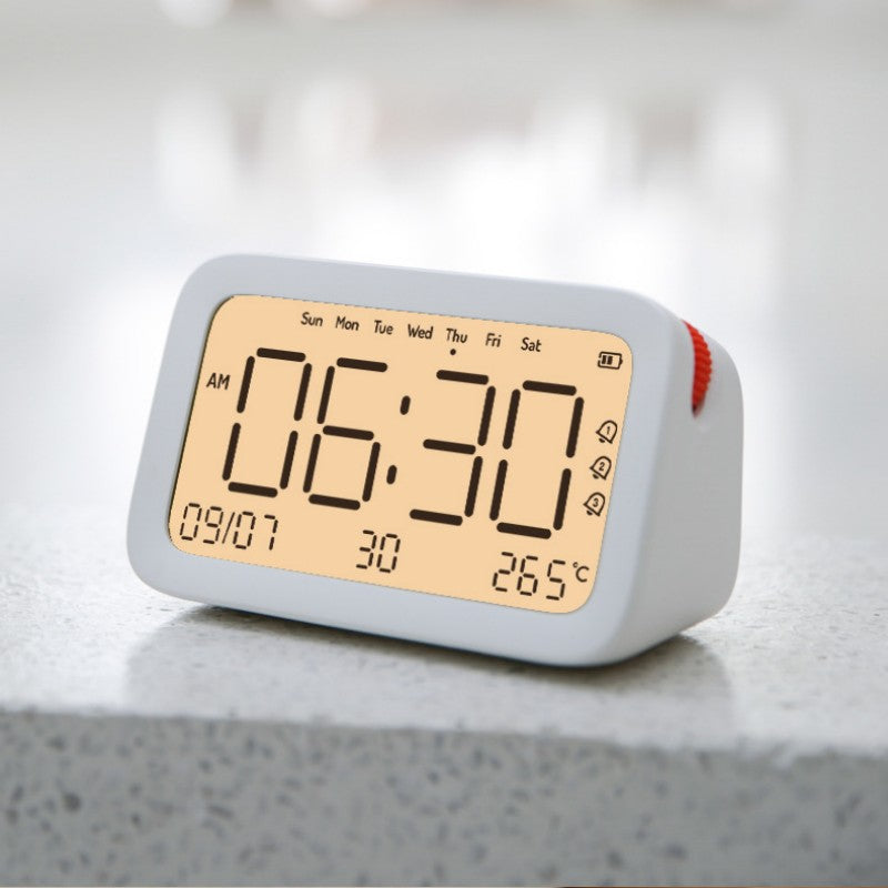 Minimalistisk Moderiktig Smart Elektronisk Väckarklocka med Nattljus