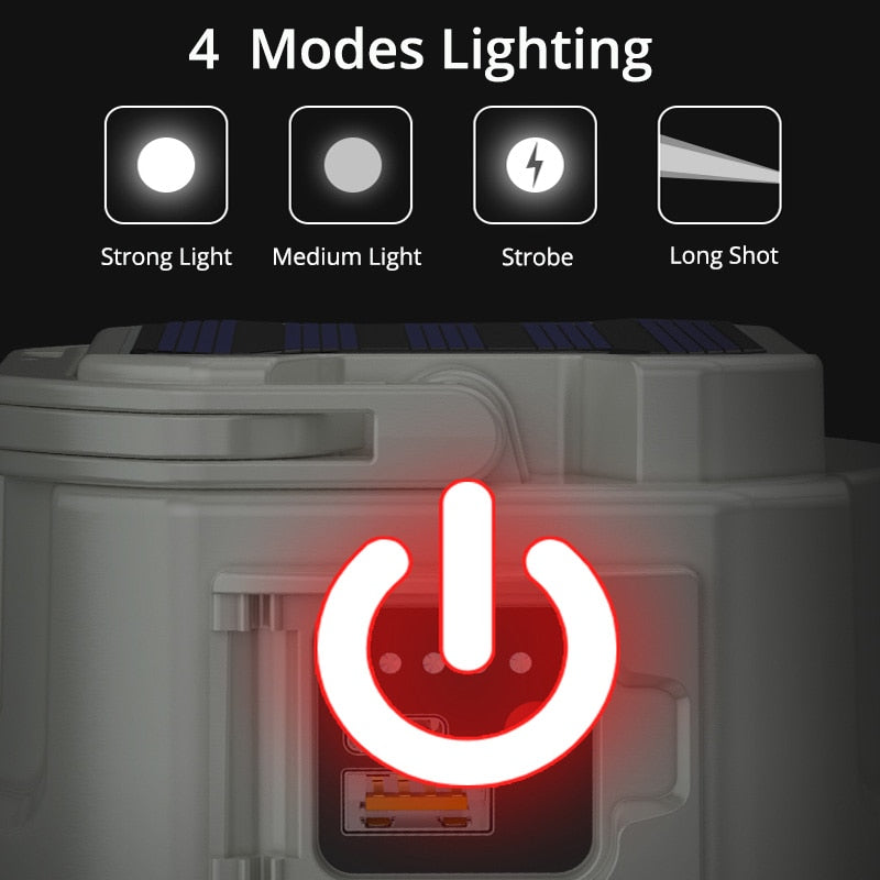 Solenergi LED Utomhus USB-uppladdningsbar Explorer Campinglampa