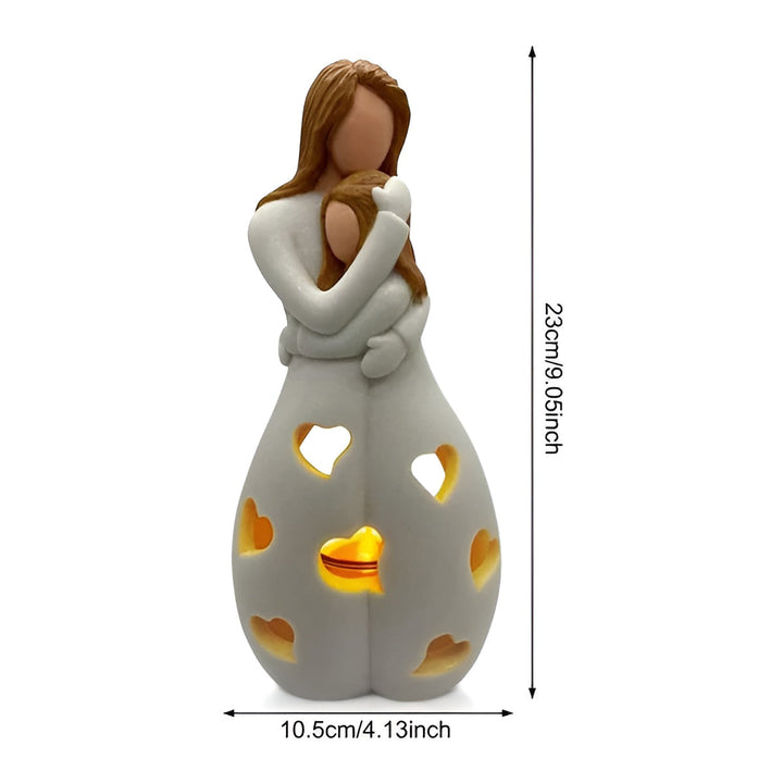 Omfamna Mor Dotter Figur Fladdrande Ljuslykta - LoveGlow