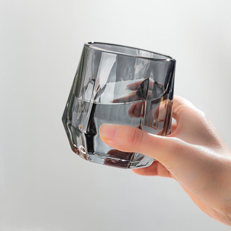 Amber hexagonala glas koppar