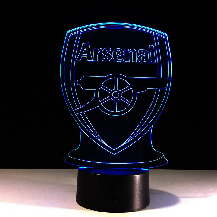 Fotboll Arsenal 3D Optisk Illusionslampa