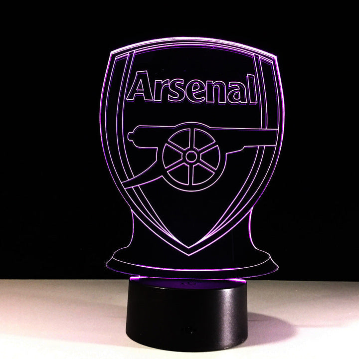 Fotboll Arsenal 3D Optisk Illusionslampa
