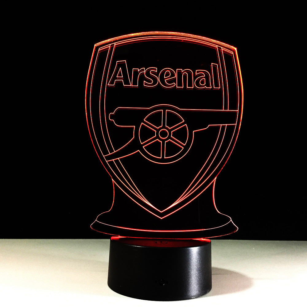 Fotboll Arsenal 3D Optisk Illusionslampa