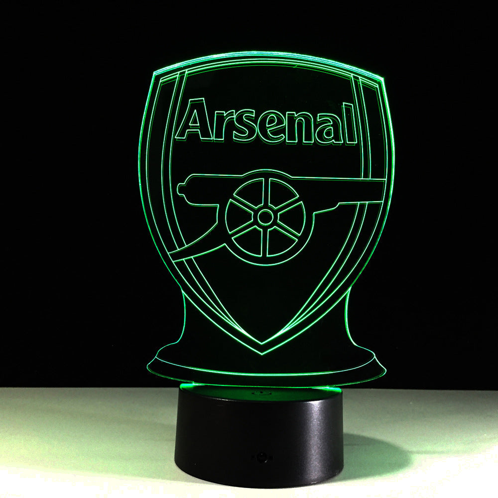Fotboll Arsenal 3D Optisk Illusionslampa