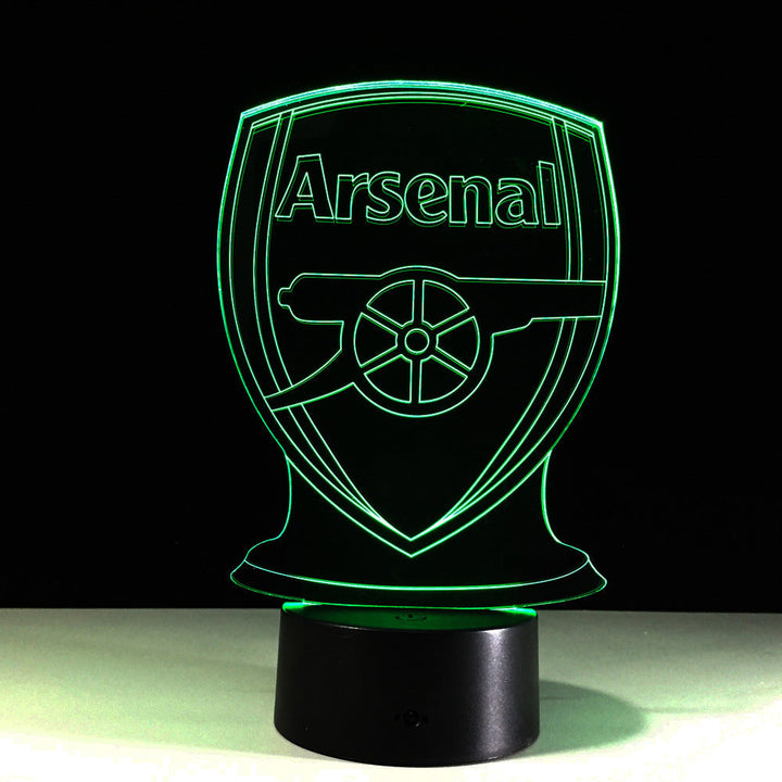 Fotboll Arsenal 3D Optisk Illusionslampa