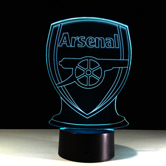 Fotboll Arsenal 3D Optisk Illusionslampa