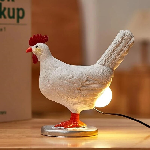 Kycklinglampa - rolig bordslampa i form av en kyckling