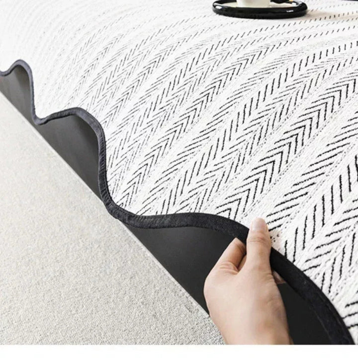 Aurivelle Herringbone Sofföverdrag med Vågig Kant