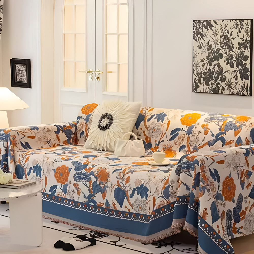 Höst Vinstockar Jacquard Sofföverdrag