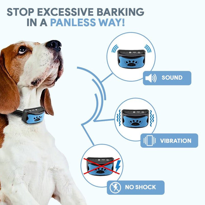 Intelligent anti-bark hundhalsband med ljudvågsteknologi och justerbar passform