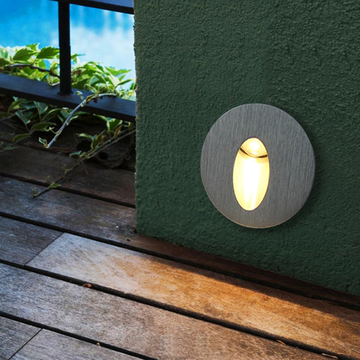 Modern Art Deco Rund Fyrkantig Aluminium Vattentät LED Vägglampa för Korridorer