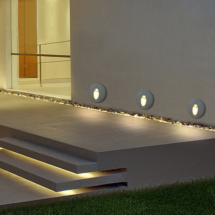 Modern Art Deco Rund Fyrkantig Aluminium Vattentät LED Vägglampa för Korridorer