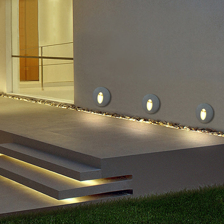 Modern Art Deco Rund Fyrkantig Aluminium Vattentät LED Vägglampa för Korridorer