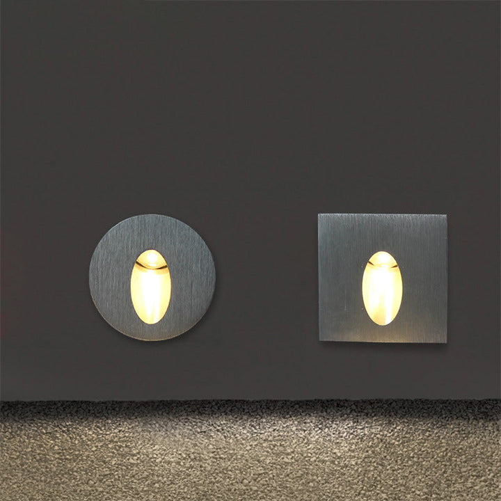 Modern Art Deco Rund Fyrkantig Aluminium Vattentät LED Vägglampa för Korridorer