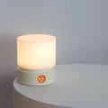 Samtida Nordisk Timer Uppladdningsbar ABS HIPS Silikon Cylinder LED Bordslampa Nattljus för Nattduksbord