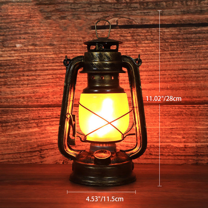 Traditionell Vintage Rund Hästlampa i Järn Akryl LED Bordslampa för Vardagsrummet