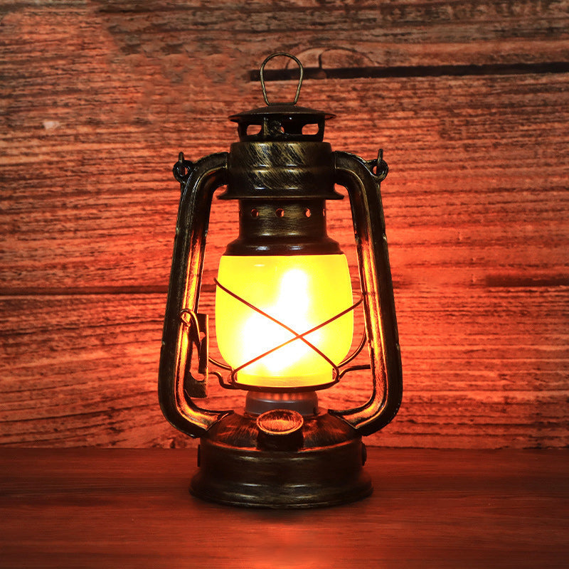 Traditionell Vintage Rund Hästlampa i Järn Akryl LED Bordslampa för Vardagsrummet