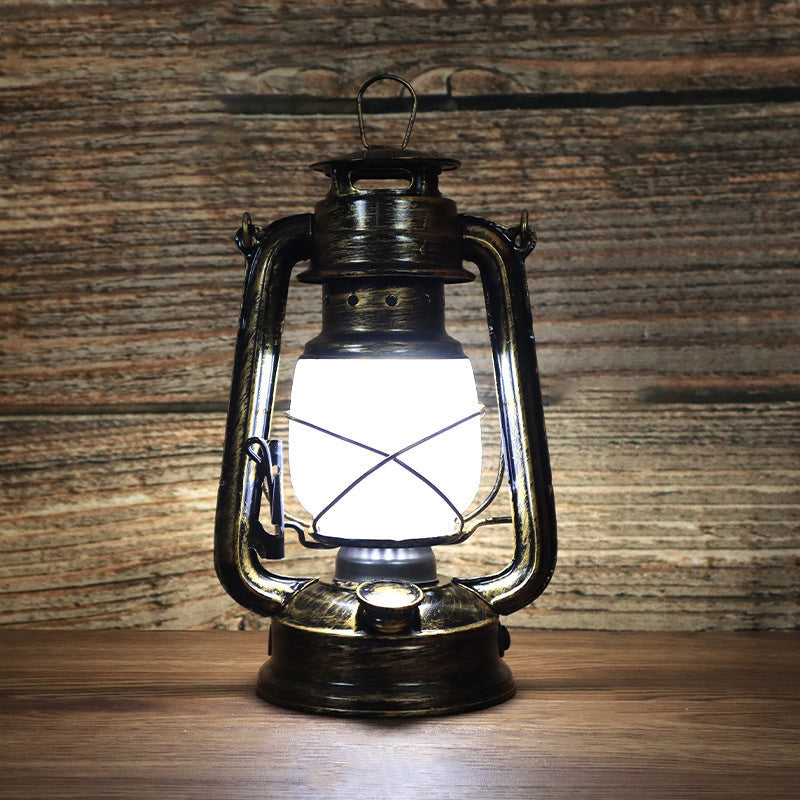 Traditionell Vintage Rund Hästlampa i Järn Akryl LED Bordslampa för Vardagsrummet