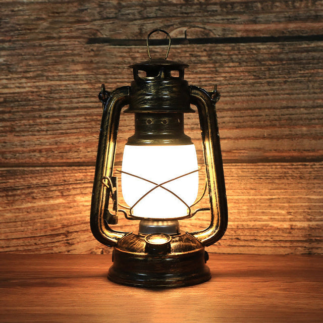 Traditionell Vintage Rund Hästlampa i Järn Akryl LED Bordslampa för Vardagsrummet