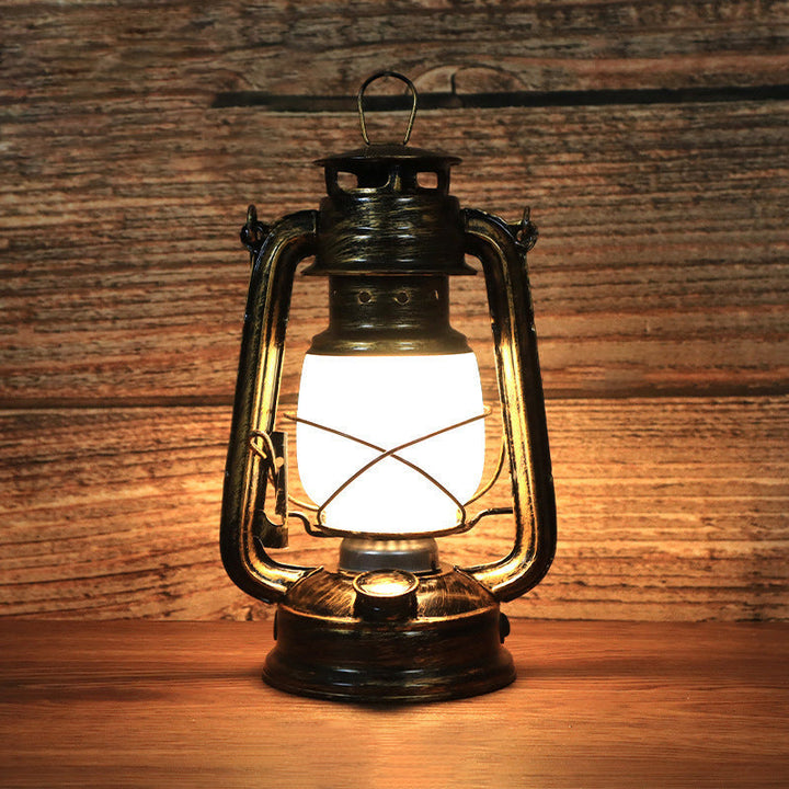 Traditionell Vintage Rund Hästlampa i Järn Akryl LED Bordslampa för Vardagsrummet