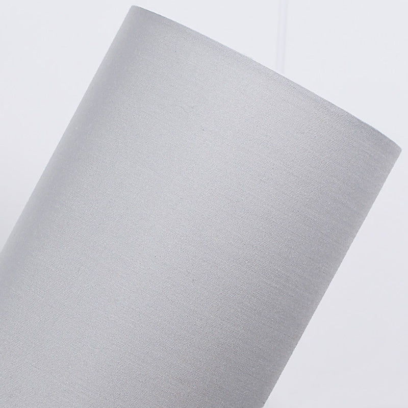 Traditionell japansk cylinder trä tyg 1-lamps bordslampa för vardagsrummet