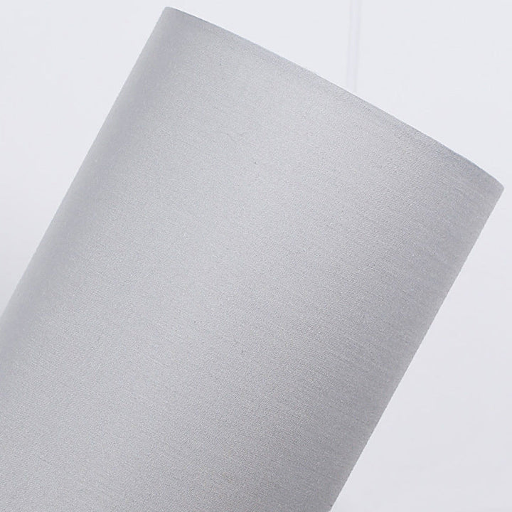 Traditionell japansk cylinder trä tyg 1-lamps bordslampa för vardagsrummet