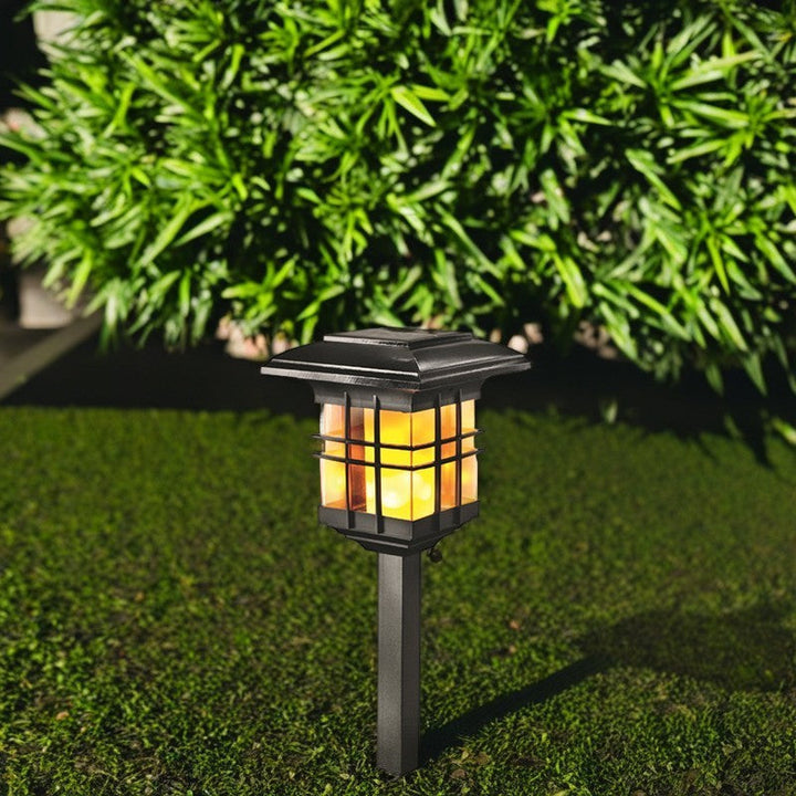Modern Minimalistisk Kolumn Plast LED Solstång Golvlampa För Trädgård |